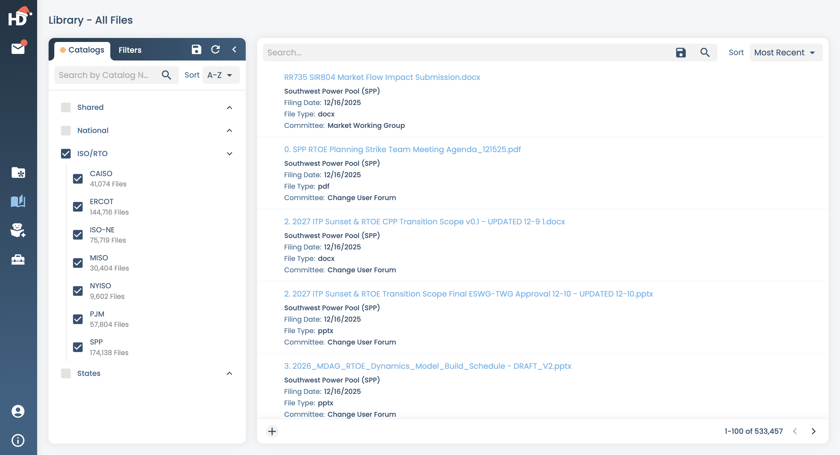 HData Library | RTO & ISO Catalog